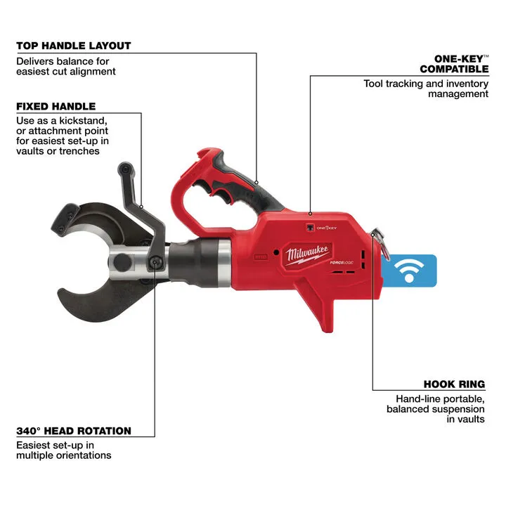 Milwaukee M18 FORCE LOGIC 3 Inch Underground Cable Cutter (Bare Tool) 1