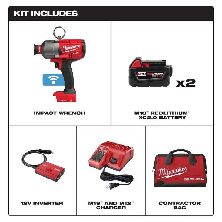 Milwaukee M18 FUEL ONE-KEY 7/16" Hex Utility High Torque Impact Wrench Kit 1