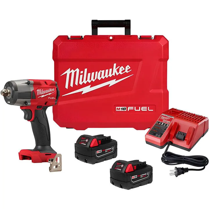 Milwaukee M18 FUEL 1/2 Inch Mid-Torque Impact Wrench with Pin Detent & Protective Boot Bundle 7