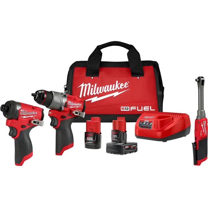 Milwaukee M12 FUEL 3-Tool Combo Kit - Professional Performance Bundle