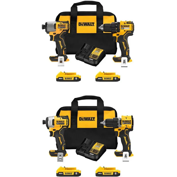 DEWALT 20V MAX Compact Drill/Driver & Impact Driver Combo Kit - Professional Performance Set