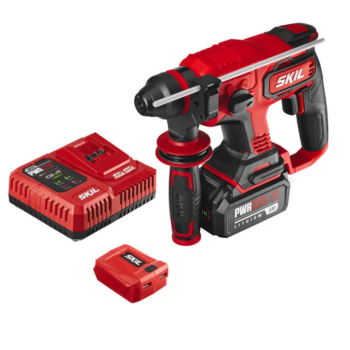 SKIL PWRCORE 20 Brushless 20V 7/8in Rotary Hammer Kit - High-Performance Masonry Solution 4