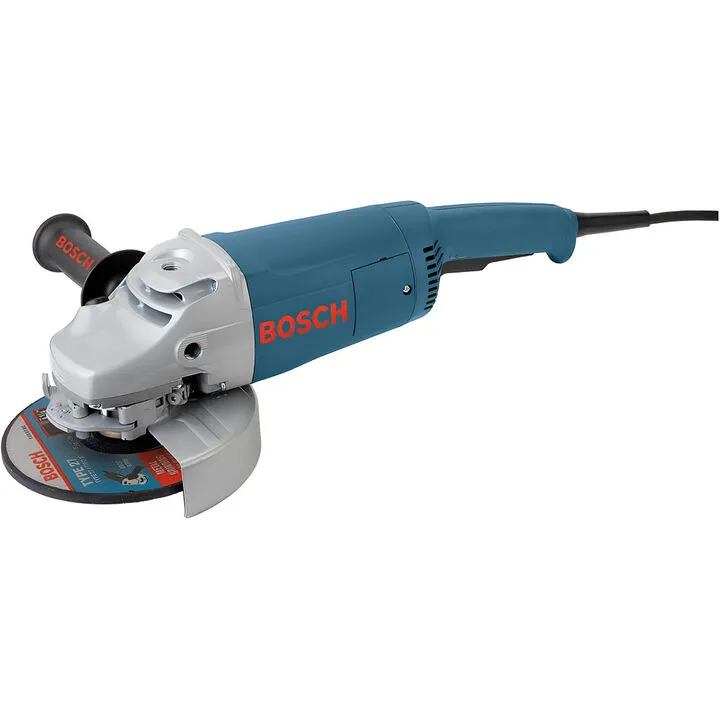 Bosch 7-Inch 15A Large Angle Grinder with Rat Tail Handle - Industrial Grade