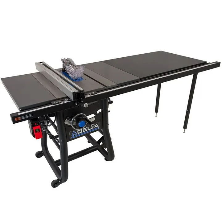 10-Inch Professional Table Saw with 52-Inch Rip Capacity & Heavy-Duty Steel Wings