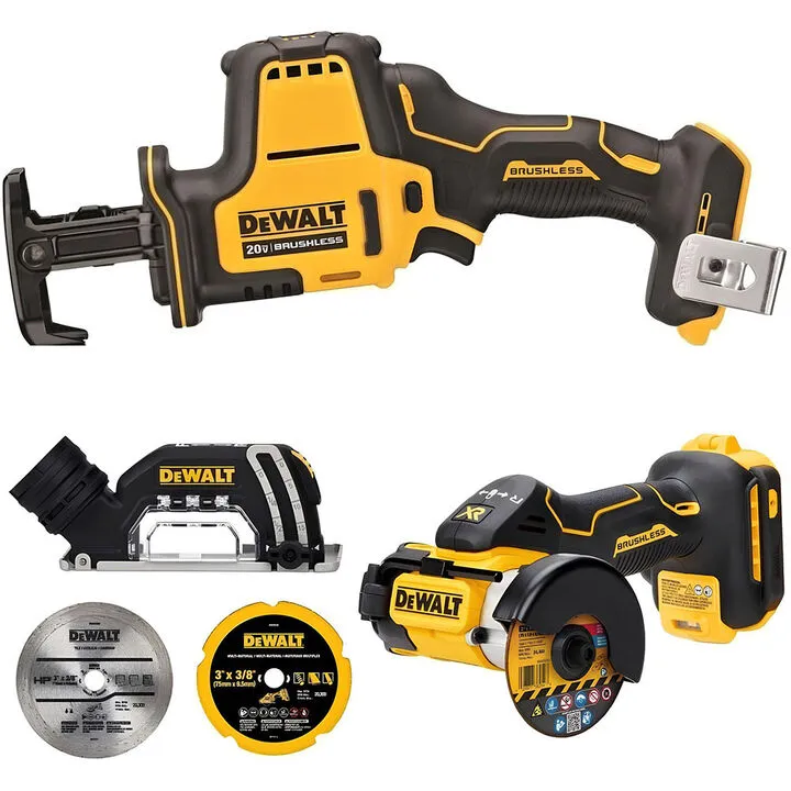 DEWALT 20V MAX Cordless Reciprocating Saw & 3-Inch Cut-Off Tool Combo Kit