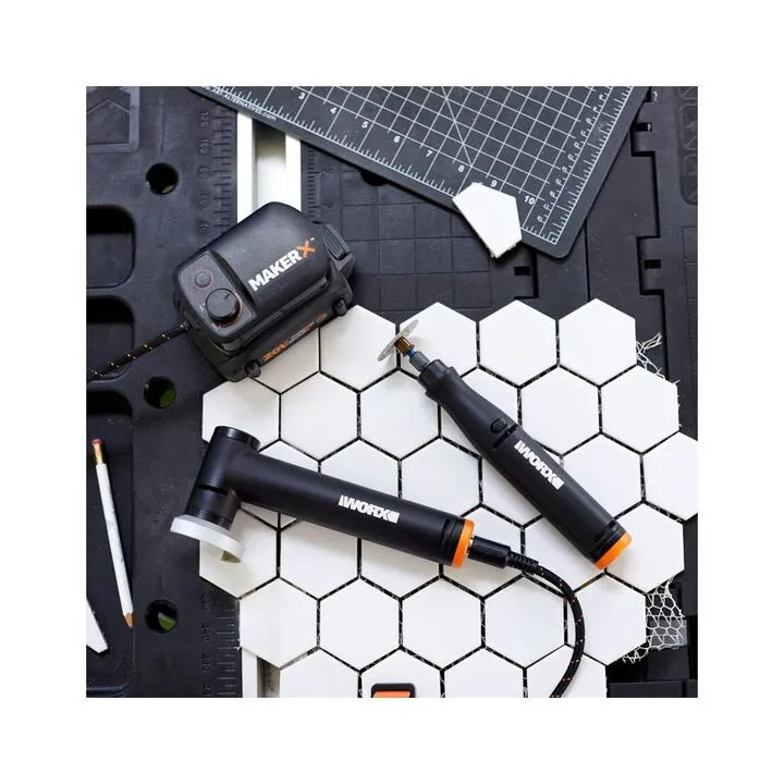 Worx 20V Rotary Tool & Angle Grinder Combo Kit - High-Performance Cordless Power Set 3