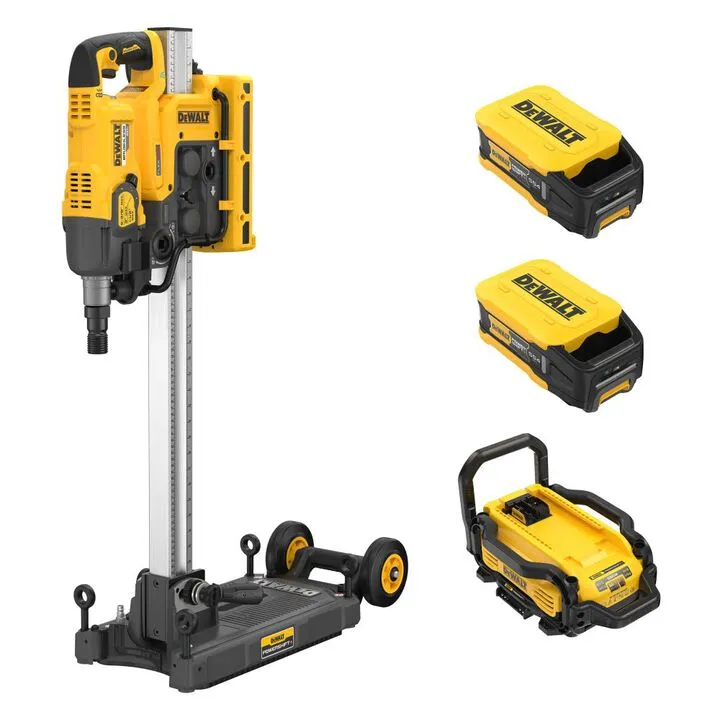 DEWALT POWERSHIFT 6-3/8 Inch Core Drill Stand Kit - Precision Engineered for Professional Concrete Drilling