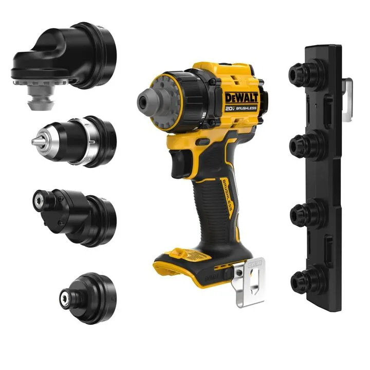 DEWALT ATOMIC 20V MAX Multi-Head Drill Driver (Bare Tool) & Premium Key Ring Bit Holder Set 2
