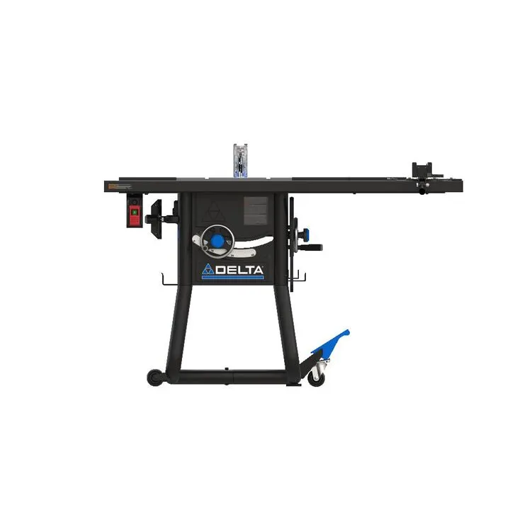 Delta 10 Inch Left Tilt Contractor Saw with 30 Inch RH Rip and Steel Wings 6
