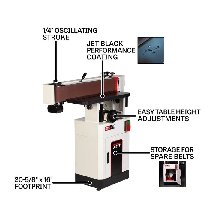 6 Inch x 89 Inch Oscillating Belt Edge Sander - 1.75HP Industrial Grade 1