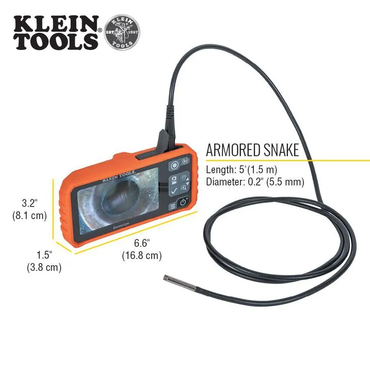 Klein Tools Plumbers Borescope: Professional-Grade Visual Inspection Tool 1