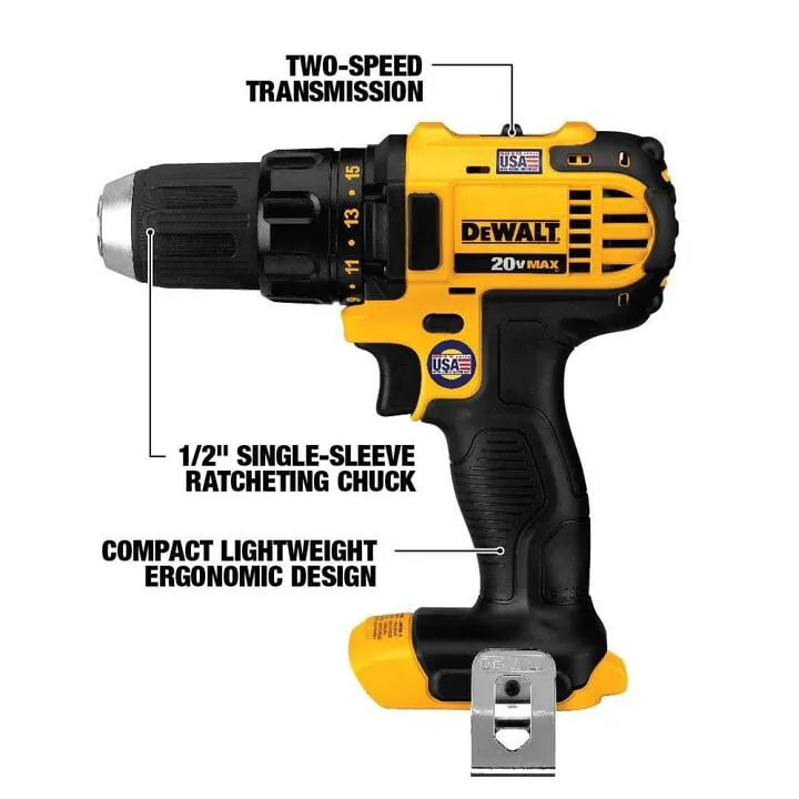 DEWALT 20V MAX Cordless Compact Drill/Driver and Impact Driver Combo Kit 3