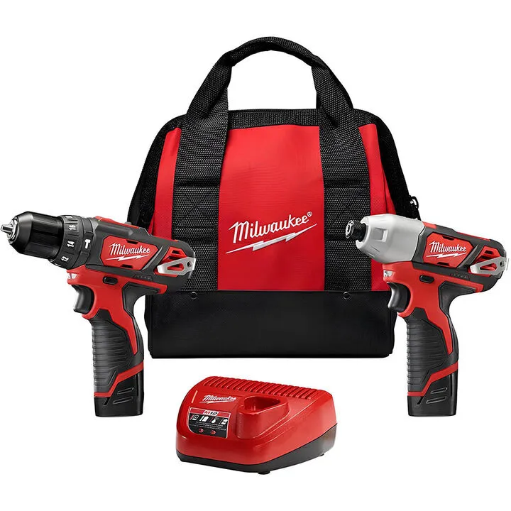 Milwaukee M12 12V Hammer Drill and Impact Driver 2-Tool Combo Kit