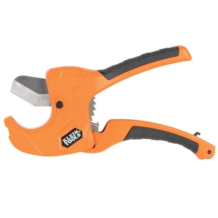 Klein Tools 1-1/4" Ratcheting PVC Cutter - Professional Plumbing Precision