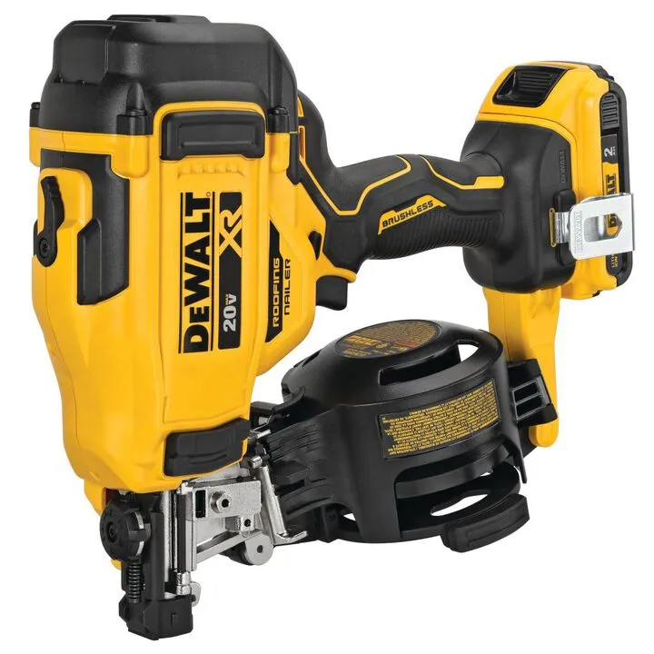 DEWALT 20V MAX 15-Degree Cordless Coil Roofing Nailer Kit - Professional Grade Performance 4