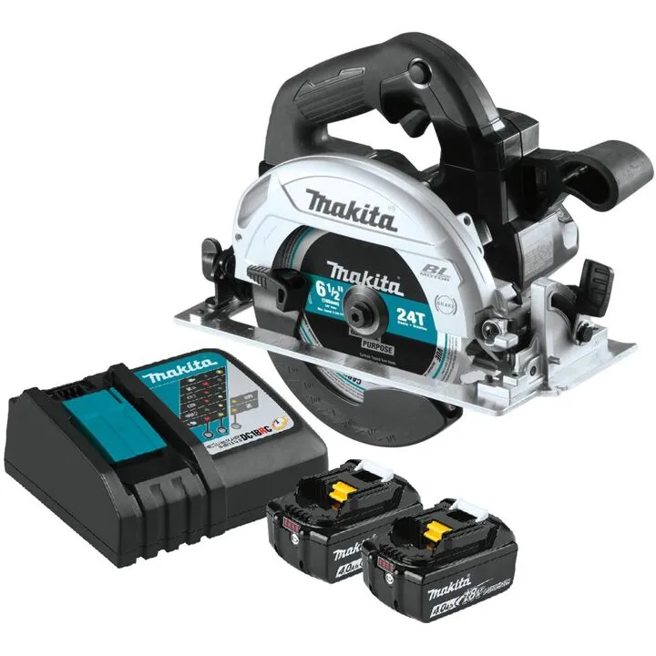Makita 18V LXT Sub-Compact Brushless 6-1/2 Inch Circular Saw & 4.0Ah Starter Kit