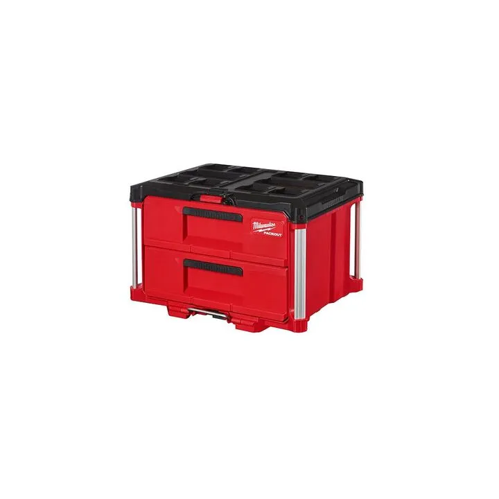 Milwaukee M18 Impact Wrench (Bare Tool) with 36-Piece Socket Set & 2-Drawer Tool Box Bundle 18