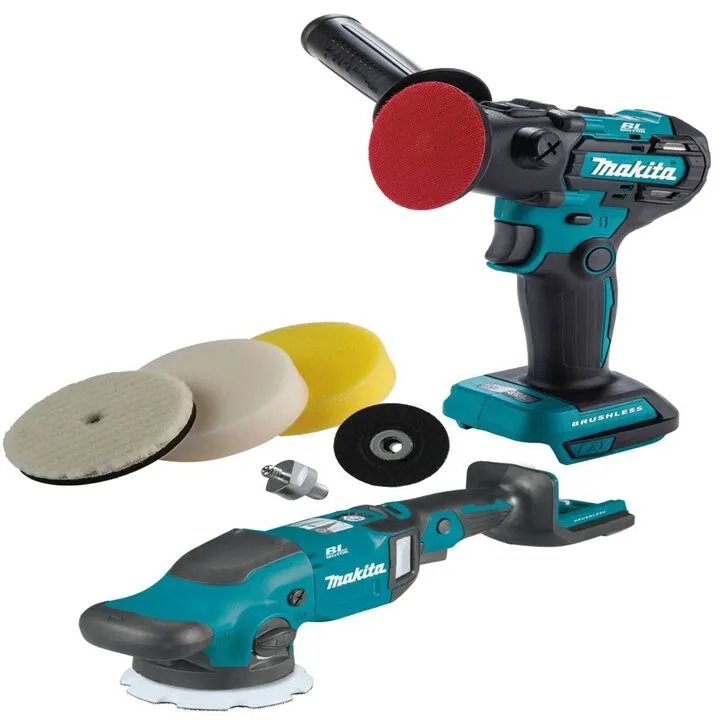 Makita 18V LXT Brushless 5-Inch/6-Inch Dual Action Random Orbit Polisher (Bare Tool Bundle)