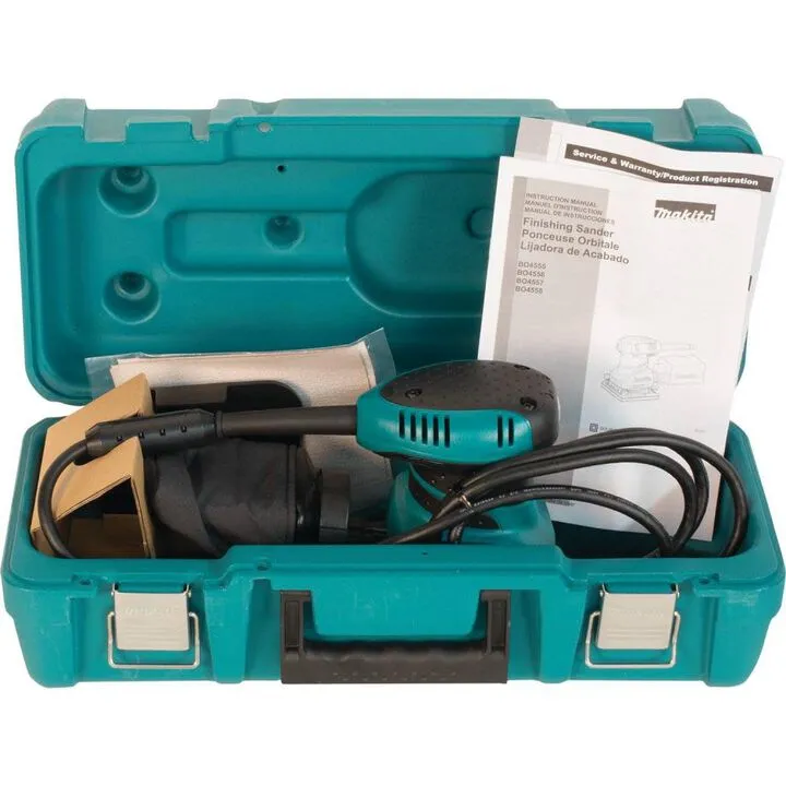 Makita 1/4 In. Sheet Finishing Sander with Carrying Case - Precision Woodworking Tool 2