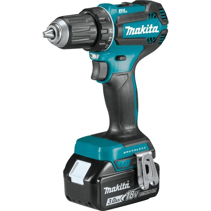 Makita 18V LXT Lithium-Ion Brushless Cordless 1/2 in. Driver-Drill Kit (3.0Ah) 1