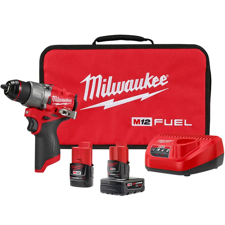 Milwaukee M12 FUEL 1/2-inch Drill/Driver Kit - Professional Grade Compact Power
