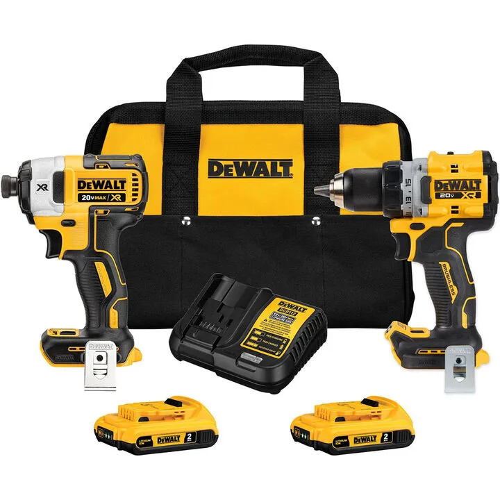 DEWALT 20V MAX XR 1/2in Drill/Driver & 1/4in Impact Driver Combo Kit
