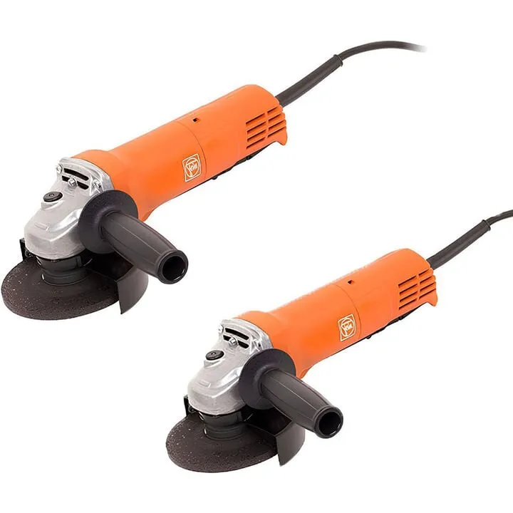 Fein 4.5 Inch Angle Grinder with Paddle Switches - 2 Pack Professional Set