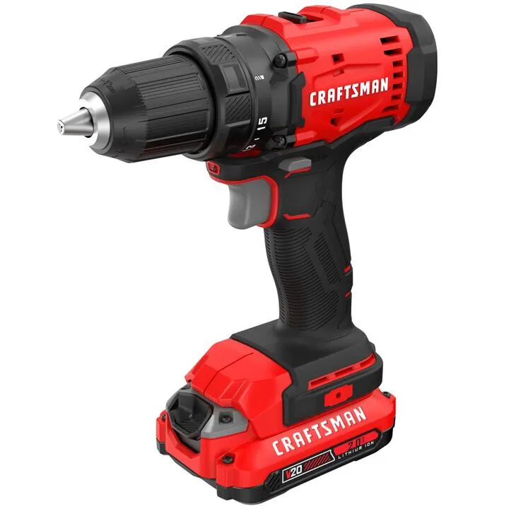 CRAFTSMAN 20V MAX 1/2 Inch Cordless Drill Driver Kit - High-Performance Power Tool 1