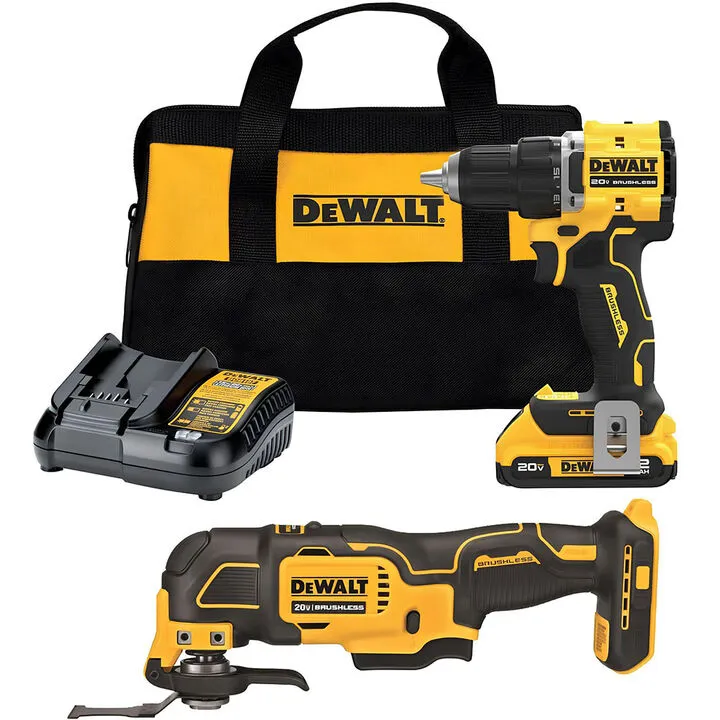 DEWALT 20V MAX Oscillating Multi-Tool & Atomic Drill Driver Combo Kit - Professional Performance Bundle