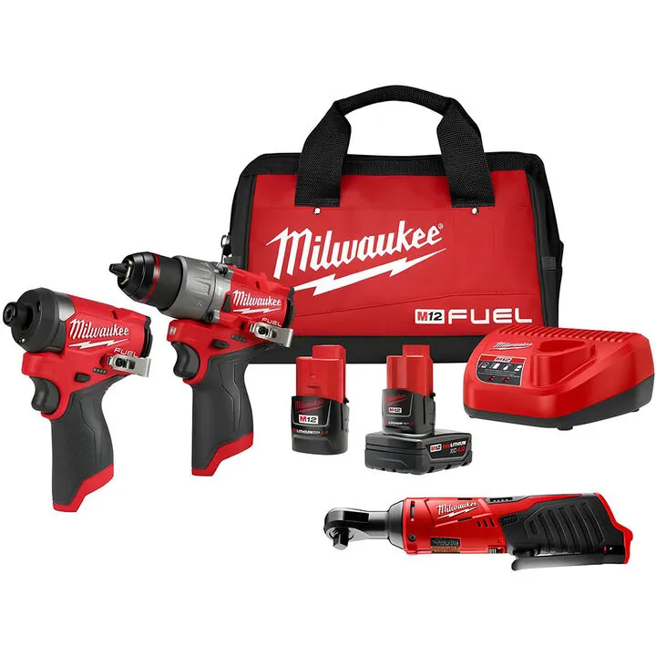 Milwaukee M12 3-Tool Combo Kit - High-Performance Cordless Power Solutions