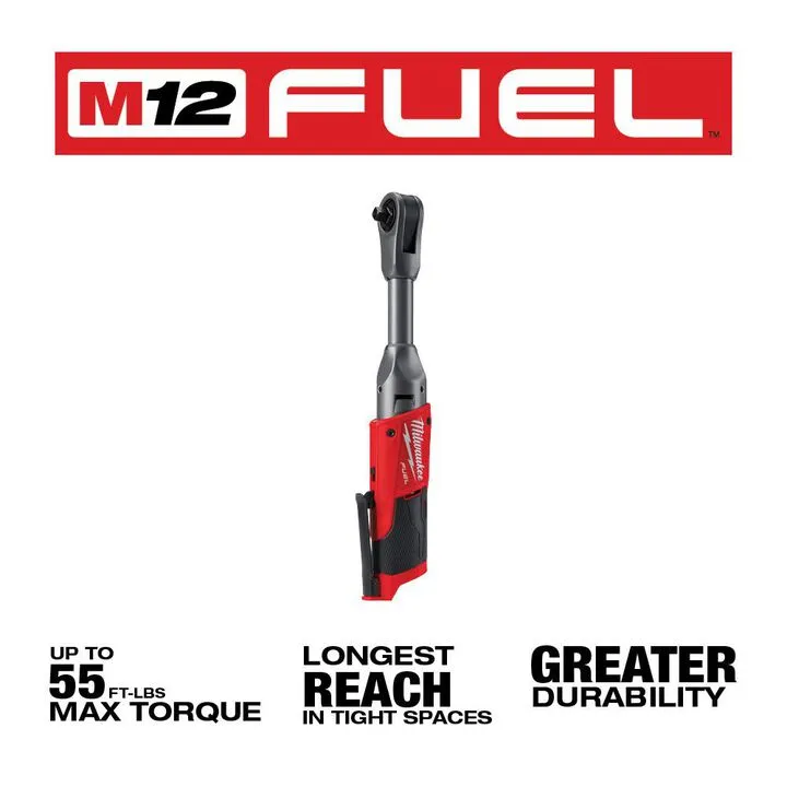 Milwaukee M12 FUEL 3/8 in. Extended Reach Ratchet (Reconditioned - Bare Tool) 1