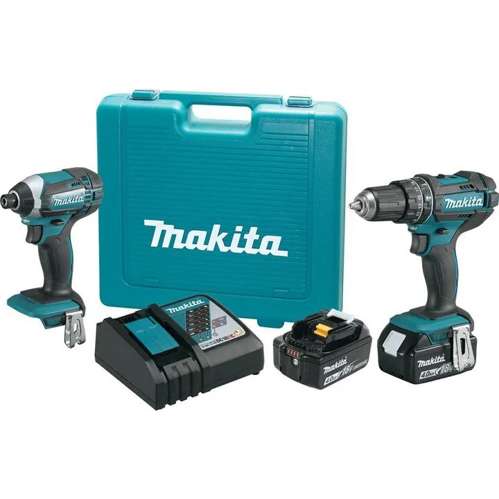 Makita 18V LXT Lithium-Ion 2-Piece Kit (4.0 Ah) - Professional Cordless Power Solution