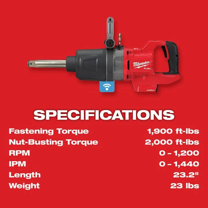 Milwaukee M18 FUEL 1-inch D-Handle Impact Wrench with ONE-KEY (Bare Tool) 3