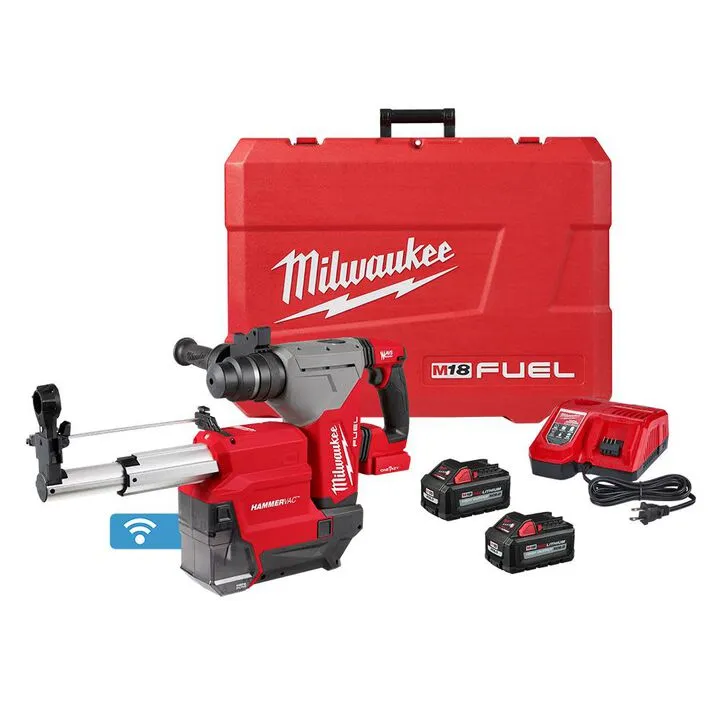 Milwaukee M18 FUEL 1-1/8 in. SDS Plus Rotary Hammer ONE-KEY Dust Extractor Kit 6