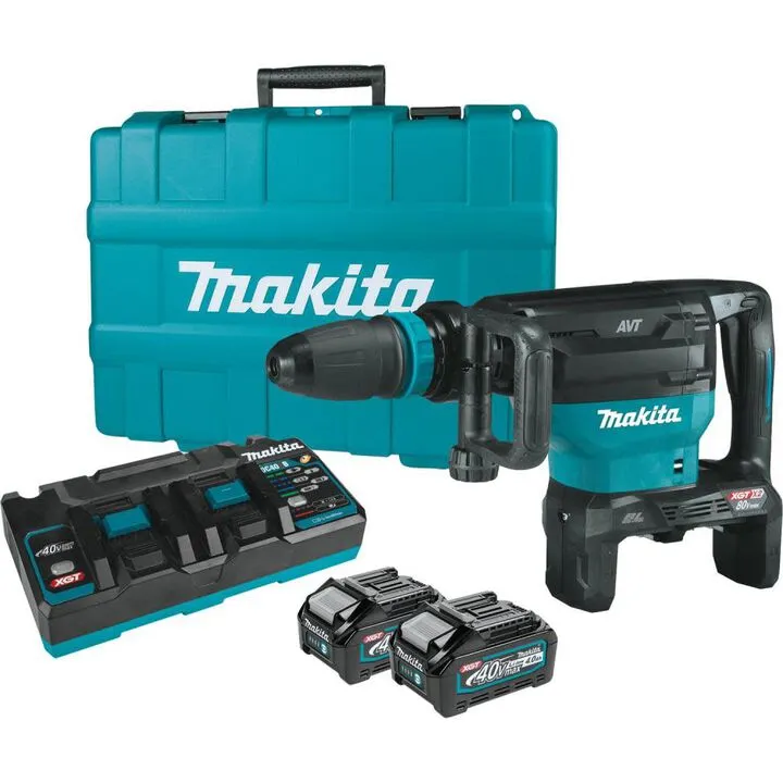 Makita 40V max X2 (80V) XGT 28 lb AVT Demolition Hammer - Professional Performance Kit