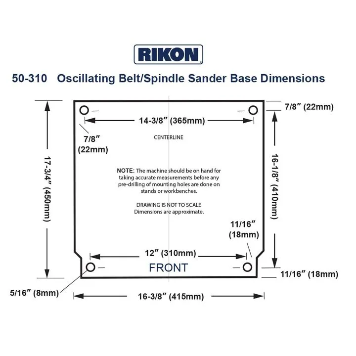 RIKON Benchtop Oscillating Belt/Spindle Sander - Precision Dual-Action Sanding Solution 2