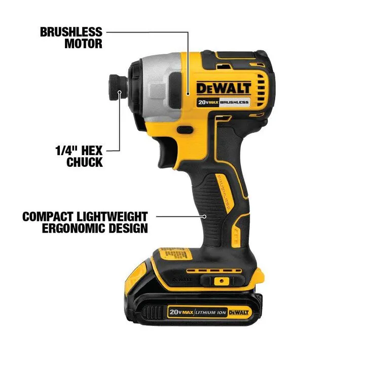 DEWALT 20V MAX XR Brushless Cordless 1/4 in. Impact Driver (Bare Tool) 2