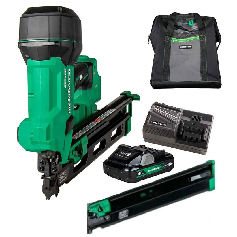 Metabo HPT 18V MultiVolt Cordless 30 Degree 3-1/2 Inch Framing Nailer Kit - Includes 18-Inch Extended Magazine