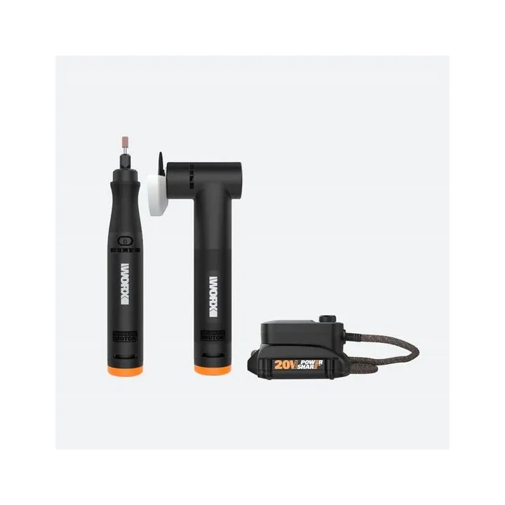 Worx 20V Rotary Tool & Angle Grinder Combo Kit - High-Performance Cordless Power Set 1