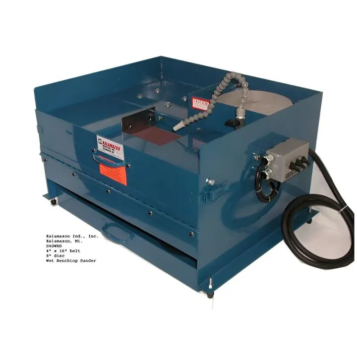 Kalamazoo 4 x 36 Inch 110V 1/2 HP 1PH Wet Polishing Belt Sander with 8 Inch Disc