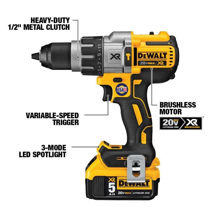 DEWALT 20V MAX XR Premium HD & Impact Combo Kit - Professional Grade Performance 3