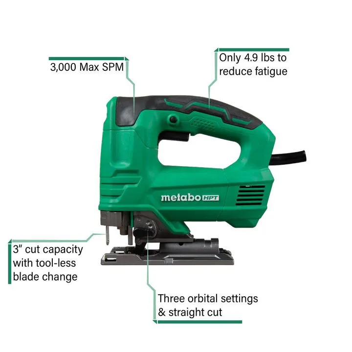 Metabo HPT 3.5in Variable Speed Jig Saw with Integrated Dust Blower 1