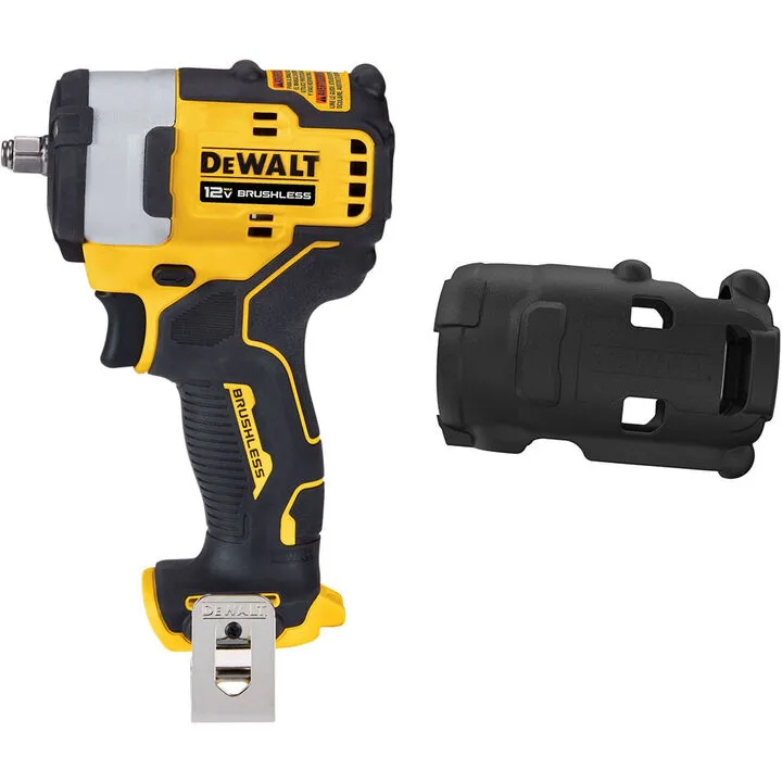 DEWALT 12V MAX 3/8 inch Cordless Impact Wrench (Bare Tool) with Protective Boot