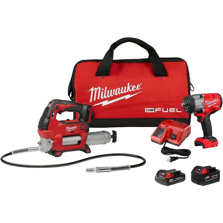 Milwaukee M18 FUEL 1/2-Inch High Torque Impact Wrench Kit with 19-Piece Socket Set 12