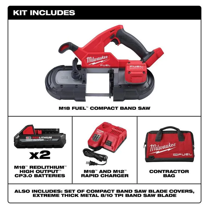 Milwaukee M18 FUEL Compact Band Saw Kit - High-Performance Cordless Precision 2