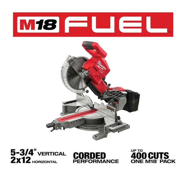 Milwaukee M18 FUEL 10-Inch Dual Bevel Sliding Compound Miter Saw Kit with Stand, 5Ah Battery & Charger 2