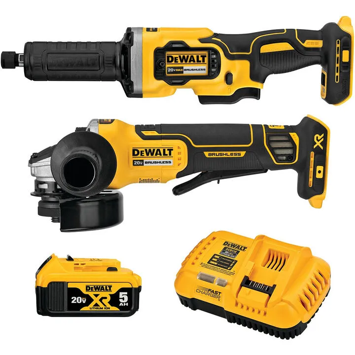 DEWALT 20V MAX XR Brushless Cordless 2-Tool Grinder Kit - Professional Performance Series