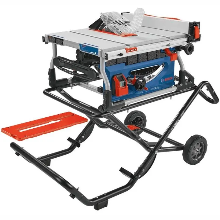 Bosch 10-Inch Jobsite Table Saw with Gravity-Rise Wheeled Stand & Dado Insert Bundle