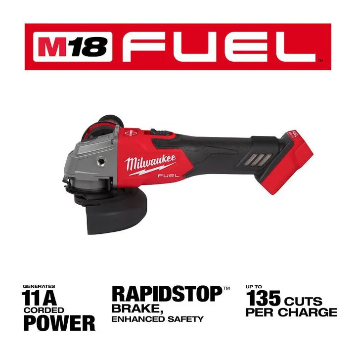 Milwaukee M18 FUEL 4-1/2 inch / 5 inch Grinder (Slide Switch, Lock-On) - Bare Tool 2