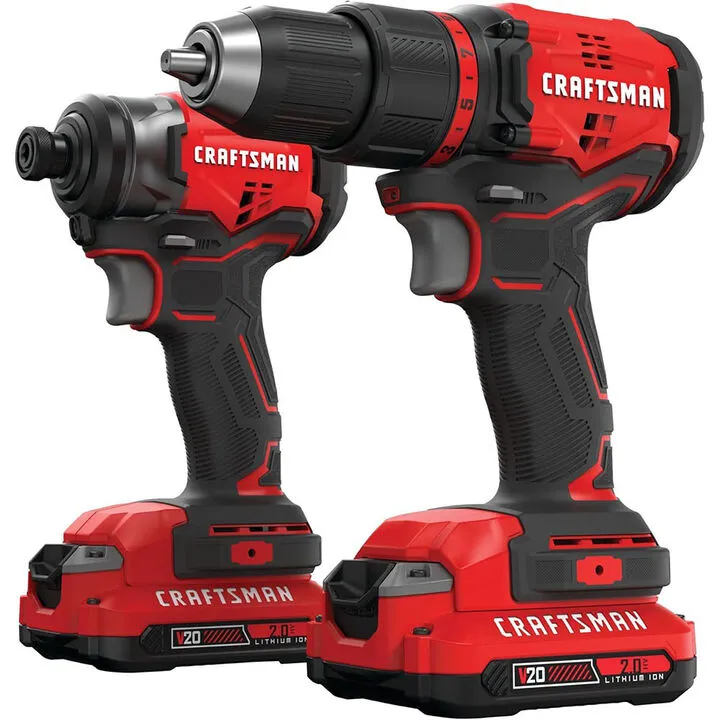 CRAFTSMAN V20* Cordless Brushless 2-Tool Combo Kit - High-Performance Professional Power Solution